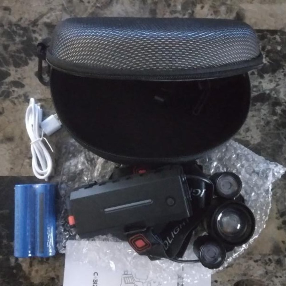 Colaer Cree Rechargeable Headlamp - Brightest 6000 Lumen with case and b…